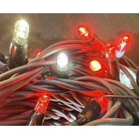 10m Connectable Waterproof Red and Cool White String - 240V