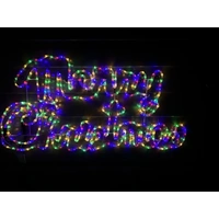 Solar Merry Christmas Rope Light Motif 