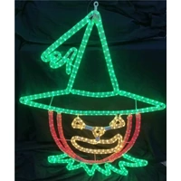 Scarecrow Halloween Face Rope Light Motif