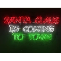 SANTA CLAUS IS COMING TO TOWN Rope Light Motif