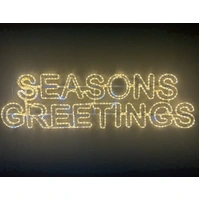 Warm White Seasons Greetings Rope Light Motif 