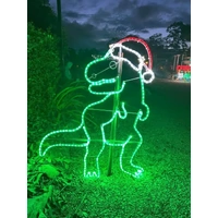 Christmas T-Rex Dinosaur Rope Light Motif 