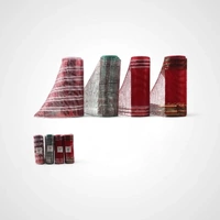 Red Metallic Mesh Roll