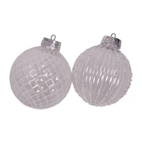 12cm Clear Bauble with Glitter (B)