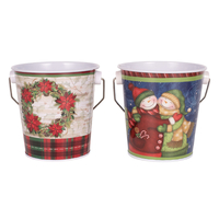 Metal Christmas Wreath Bucket