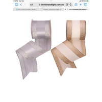 Silver Ribbon w/Glitter Edging