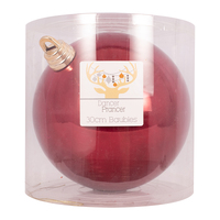 30cm Pearl Red Bauble