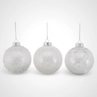 Clear Bauble w/Handpainted Detail (C) - 10cm