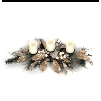 80cm Champagne 3 Candle Table Decor