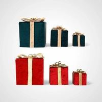 Set of 3 Red Velvet Gift Boxes