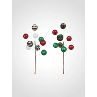 35cm Glitter R W & G Ball Pick (B) 
