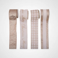 Ivory Ribbon w/Glitter Detail D