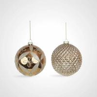 12cm Copper Glass Bauble (A) 