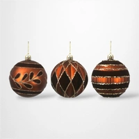 Chestnut Bauble with Hand Painted Detail (C) - 10cm