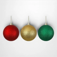 Green Glitter Shatterproof Bauble - 14cm
