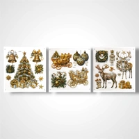 Gold Christmas Room Decor Sticker B