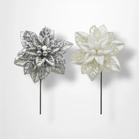 18cm Silver Poinsettia B