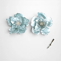 14cm Arctic Blue Poinsettia Clip