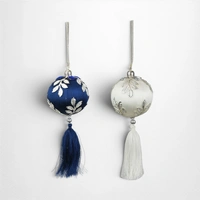 Navy Blue Bauble w/Tassel - 8cm