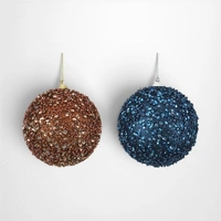 Mocha Beaded Bauble - 10cm