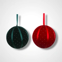 Emerald Flocked Bauble - 15cm
