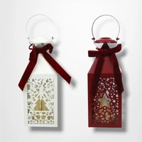 33.5cm Burgundy Lantern A