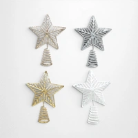 Gold Glitter Finish Star Tree Topper - 18cm