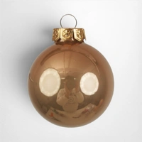 Rose Gold Glass Baubles - 6cm - Pack of 12