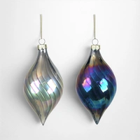 Pale Blue Glass Finial - 14cm