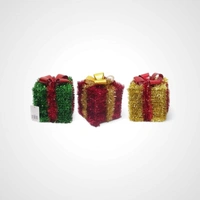 Tinsel Hanging Present - 4 assorted - Avail early Sept 2025