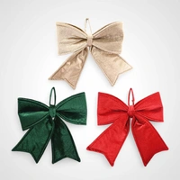 Hanging Green Velvet Bow - Available Oct 2025