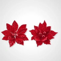 Red Baubles Poinsettia Clip B - Available Oct 2025