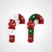 Tinsel Red & Green Candycane Plaque - Avail Sept 2025