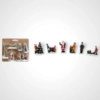 Resin Christmas Village Figurine Set A. 