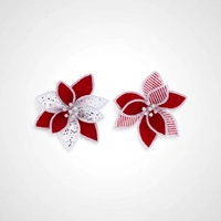 Candycane Poinsettia Clip B