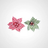 Green Snowy Berry Poinsettia Clip - Available Oct 2025