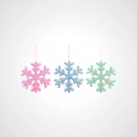 19cm Hanging Blue Pastel Snowflake- Available October 2025