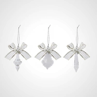 12cm Hanging Crystal Ribbon Deco C - Avail Oct 2025