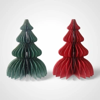 30cm Red Honeycomb Paper Tree - Avail Oct 2025