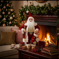 Rich Burgundy Santa Figurine- 60cm