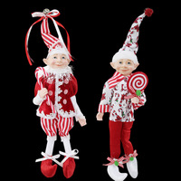 38cm Candy Cane Elf Doll - AVAIL OCT 2024