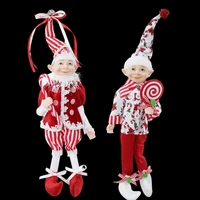 38cm Candy Cane Elf Doll 