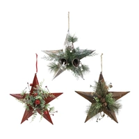 Silver Rustic Hanging Deco Star 33cm
