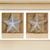 30cm Silver Glitter Sparkle Star - AVAIL OCT 2024