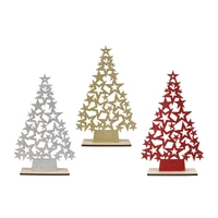 Red Glitter Stars Table Trees 37cm