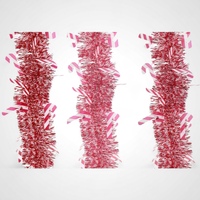 2m Candy Cane Striped Tinsel(Dark)-AVAIL OCT 2024