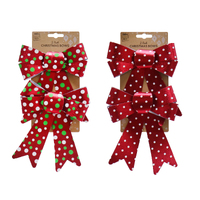 Metallic Spotted Bow 2pk (Red & White) - AVAIL OCT 2024