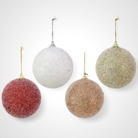 8cm Gold Sugar Bauble - AVAIL OCT 2024