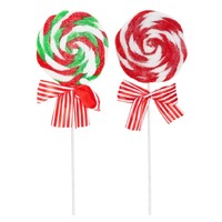 48cm Swirly Plush Lollipop Pick(Red/White/Green) - AVAIL OCT 2024
