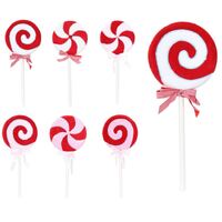 Giant Velvet Candycane Lollipop A - AVAIL OCT 2024